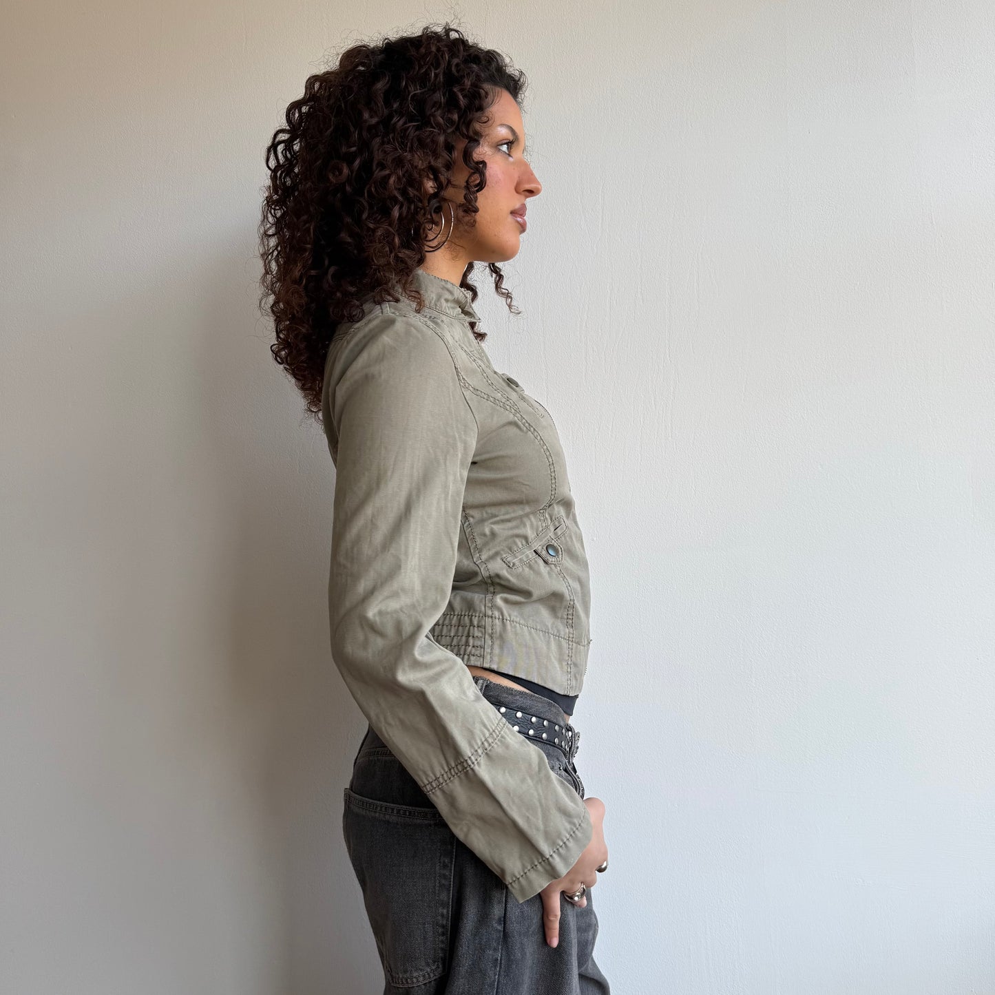 Khaki cargo jacket - Size S