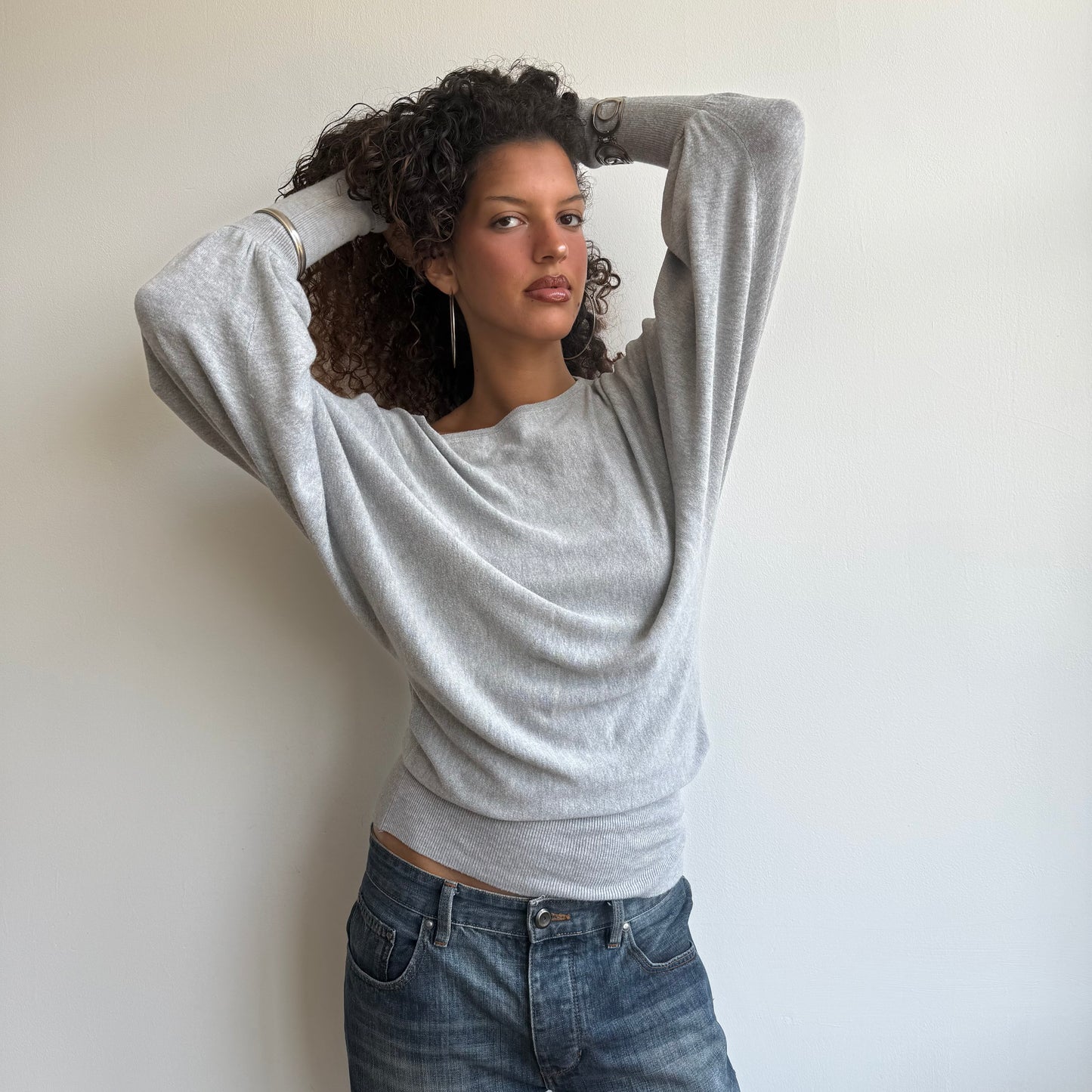 Light grey slouchy knit - Size S
