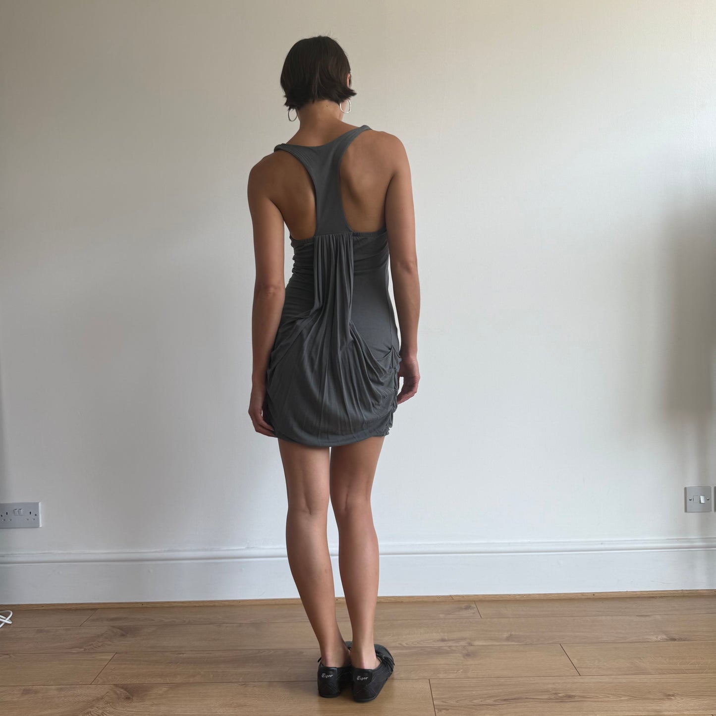 Grey bubble hem dress - Size S