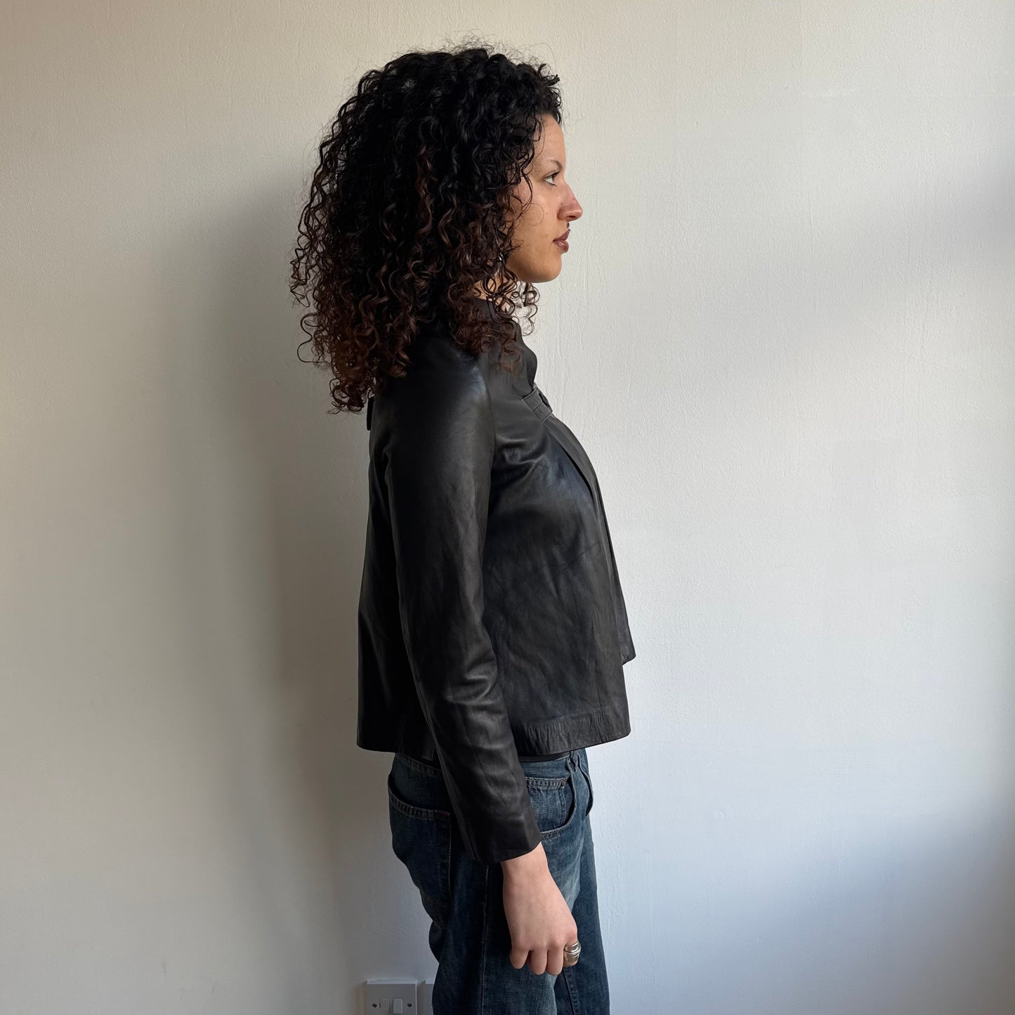 Chloé leather peacoat - Size XS