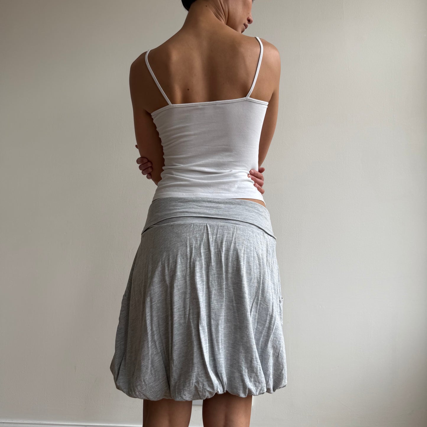 Grey midi bubble skirt - Size S