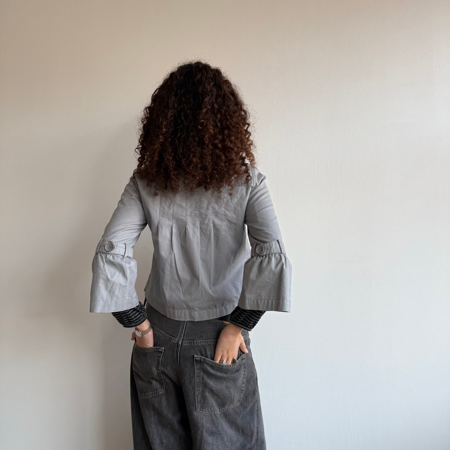Grey peacoat - Size S