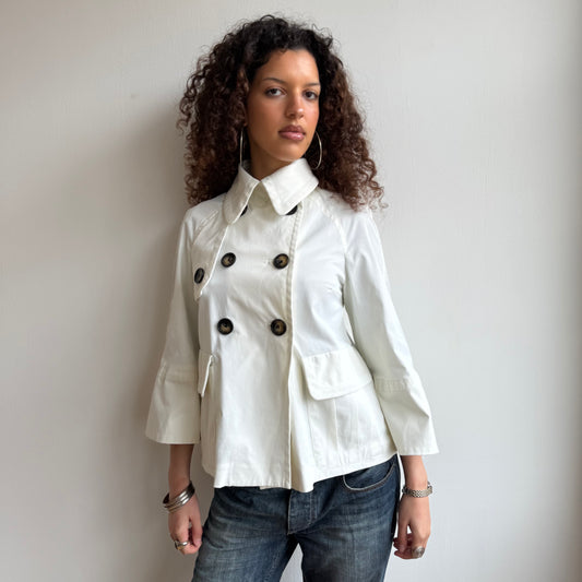 White peacoat trench - Size M/L