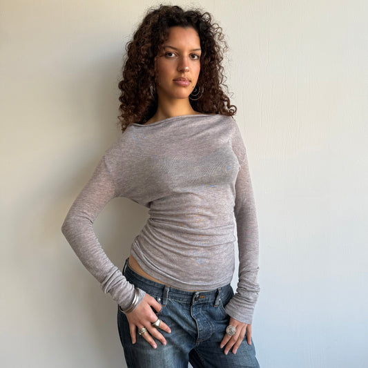 Fine knit cowl neck - Size S