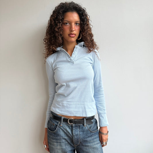 Blue hooded top - Size S/M