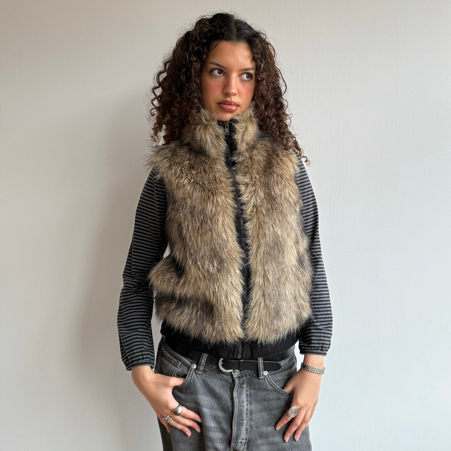 Faux fur gilet - Size S