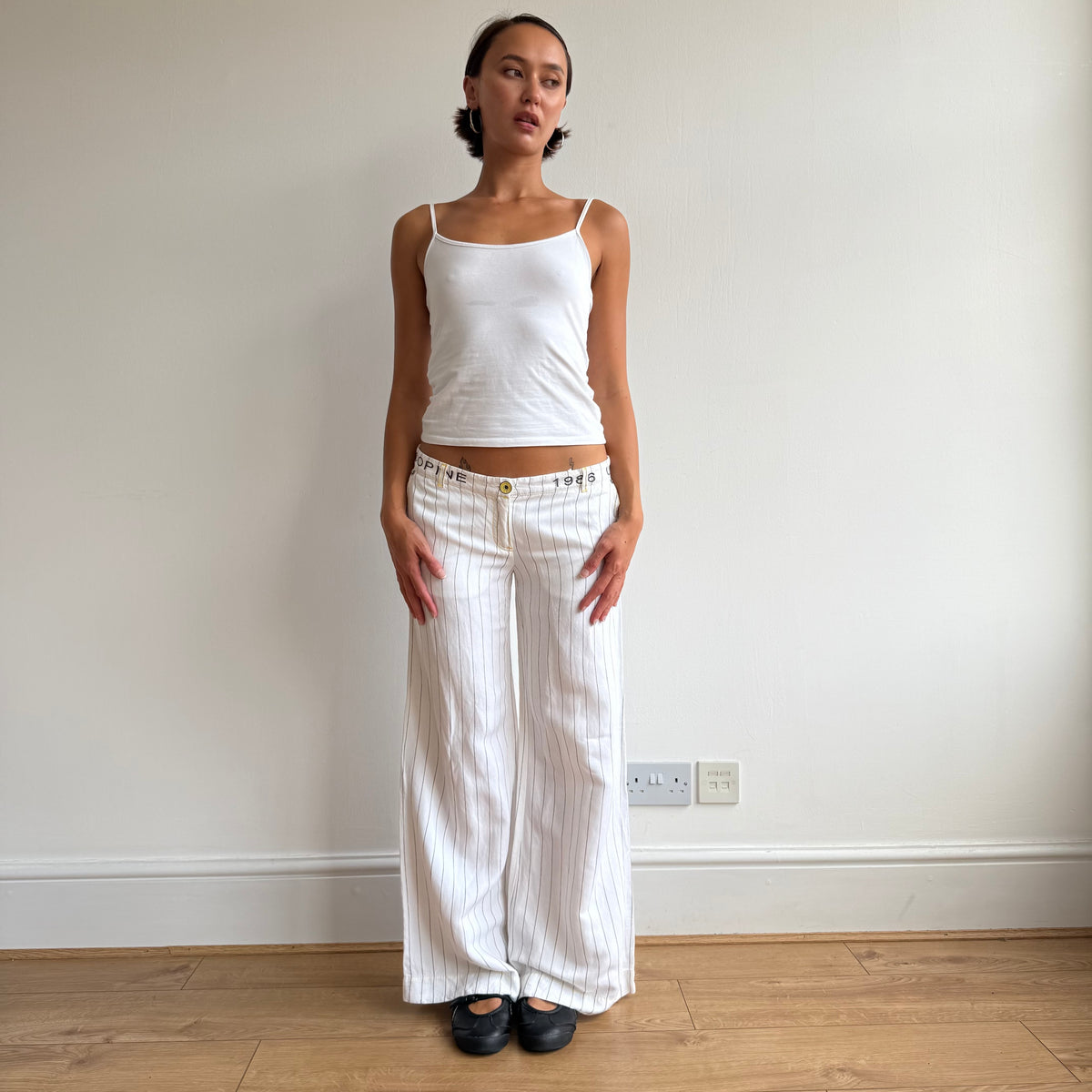 Cop Copine pinstripe linen trousers - Size S