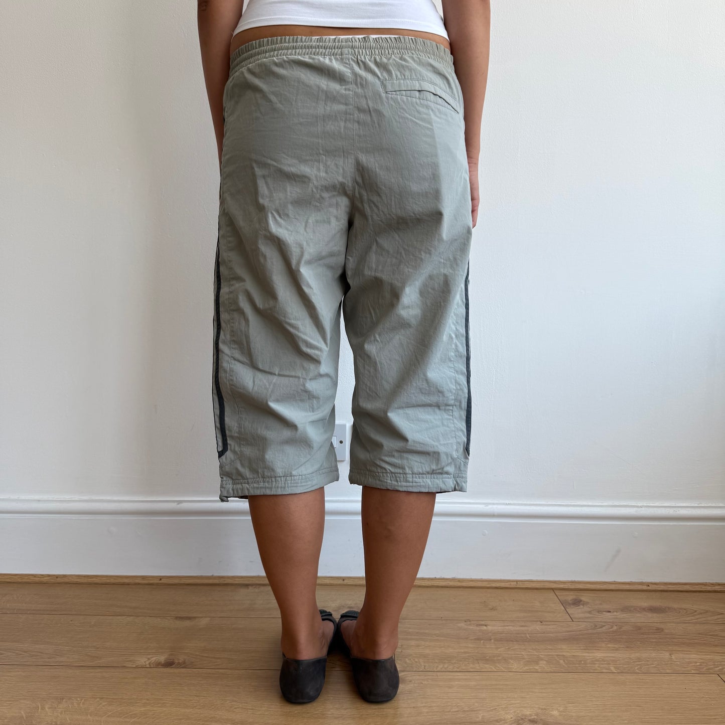 Grey Adidas cargo capris - Size M