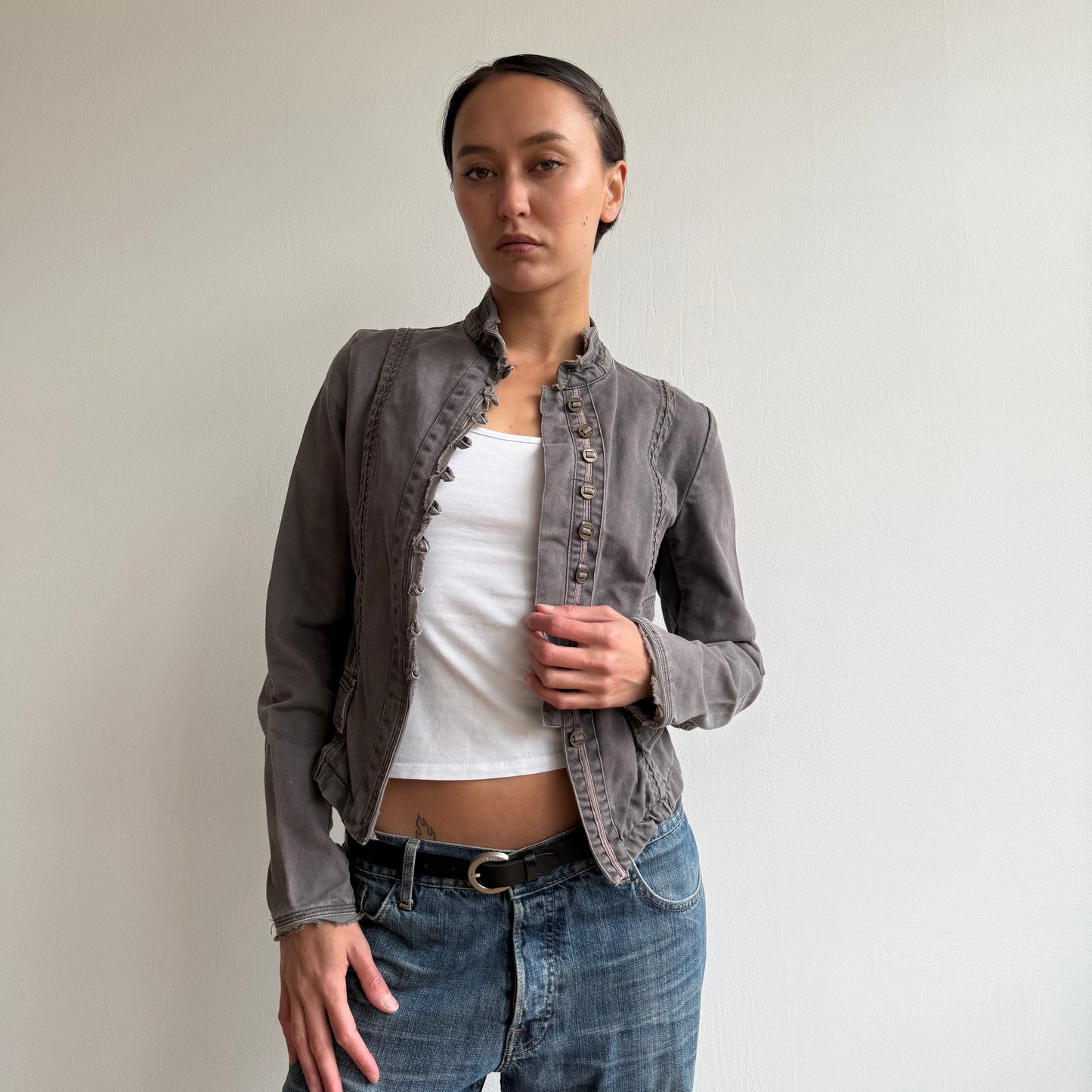 Khaki military jacket - Size S