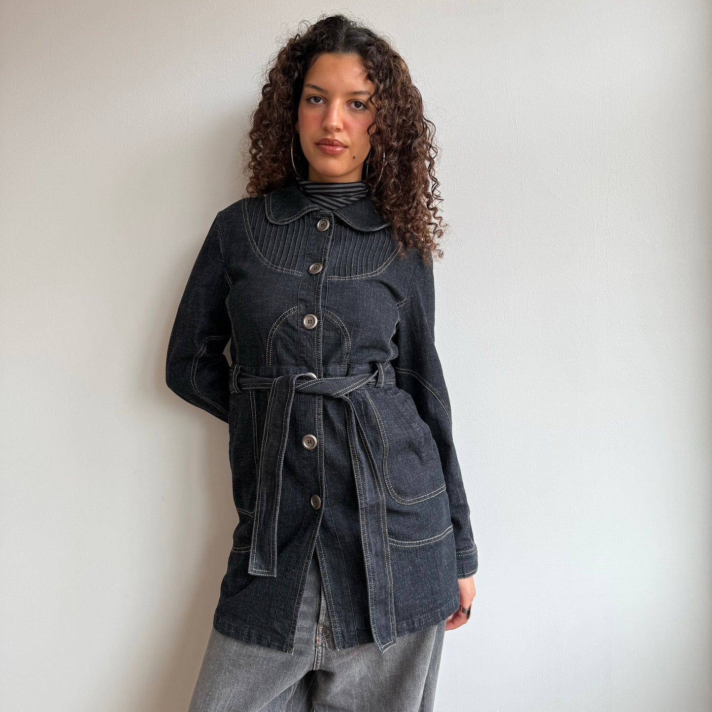 Denim peacoat trench - Size S