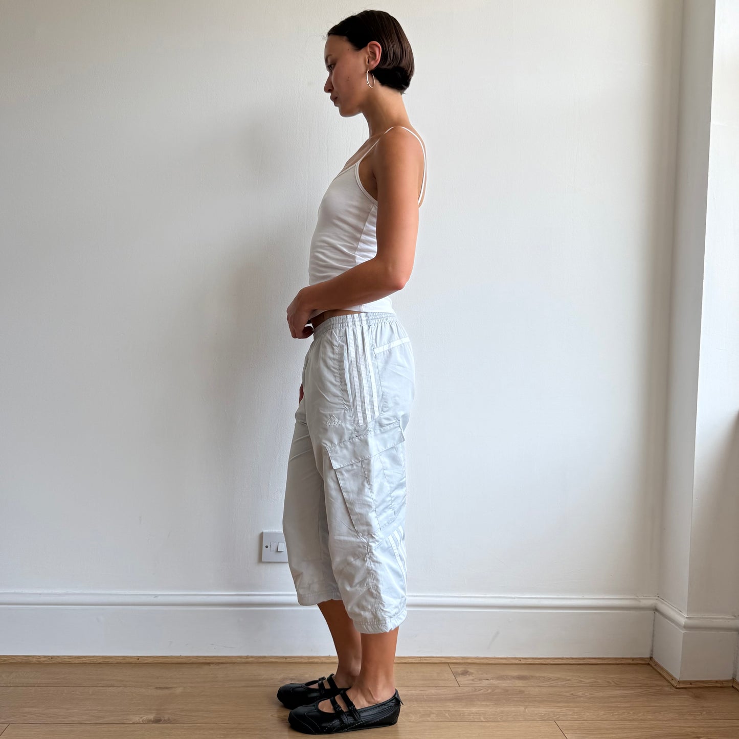 Light grey Adidas capris - Size S