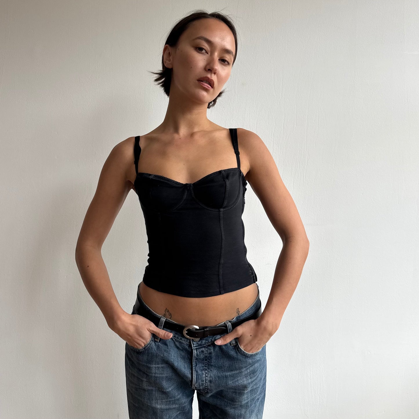 Black corset top - Size XS