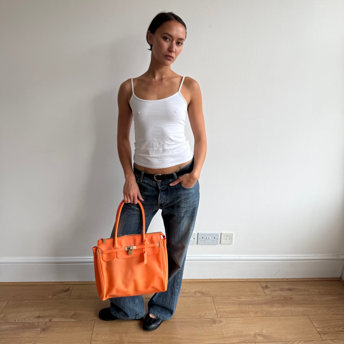 Orange jelly ‘firkin’ bag - One Size