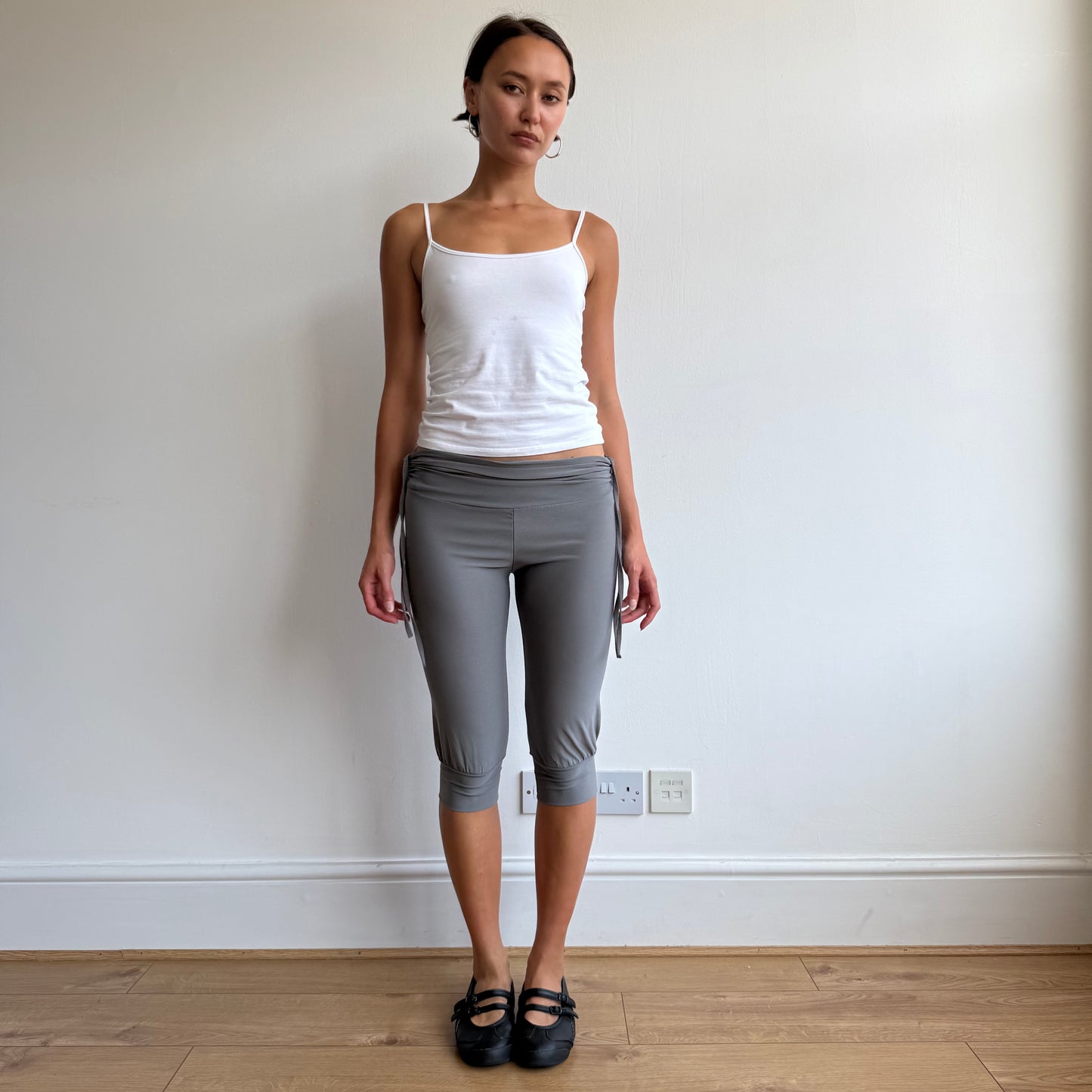 Grey ruched harem capris - Size XS