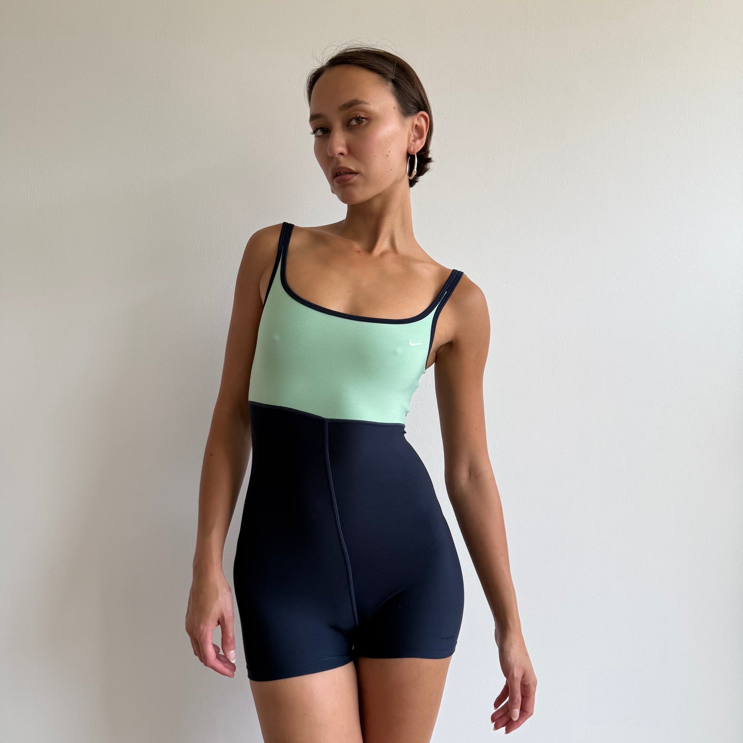 Mint + Navy Nike leotard - Size XXS-XS