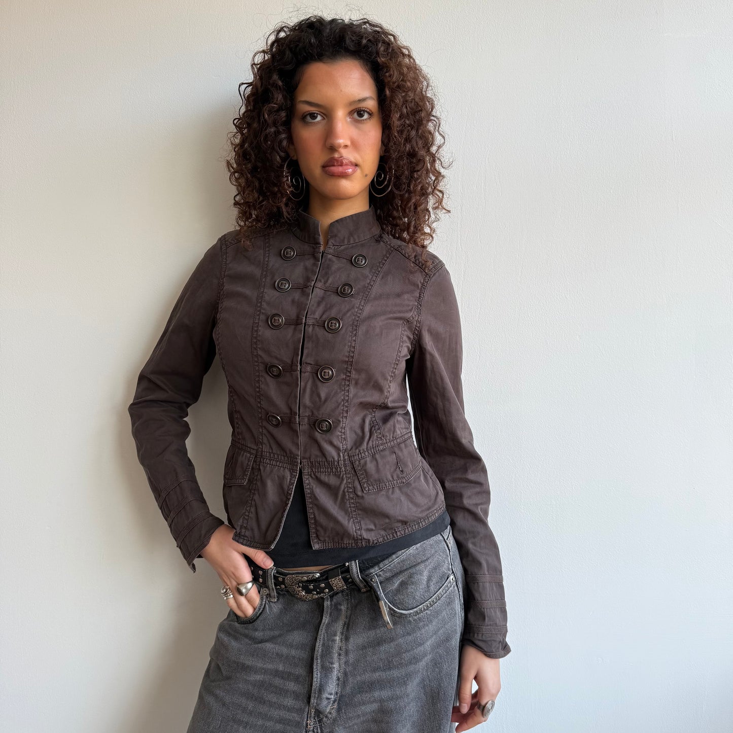 Brown military jacket - Size S