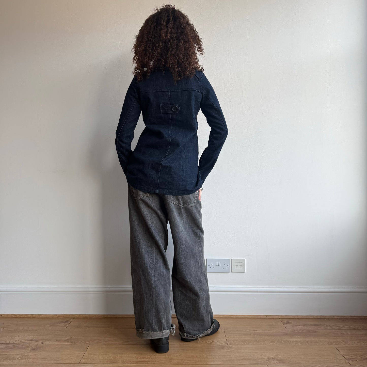 Dark denim peacoat - Size S