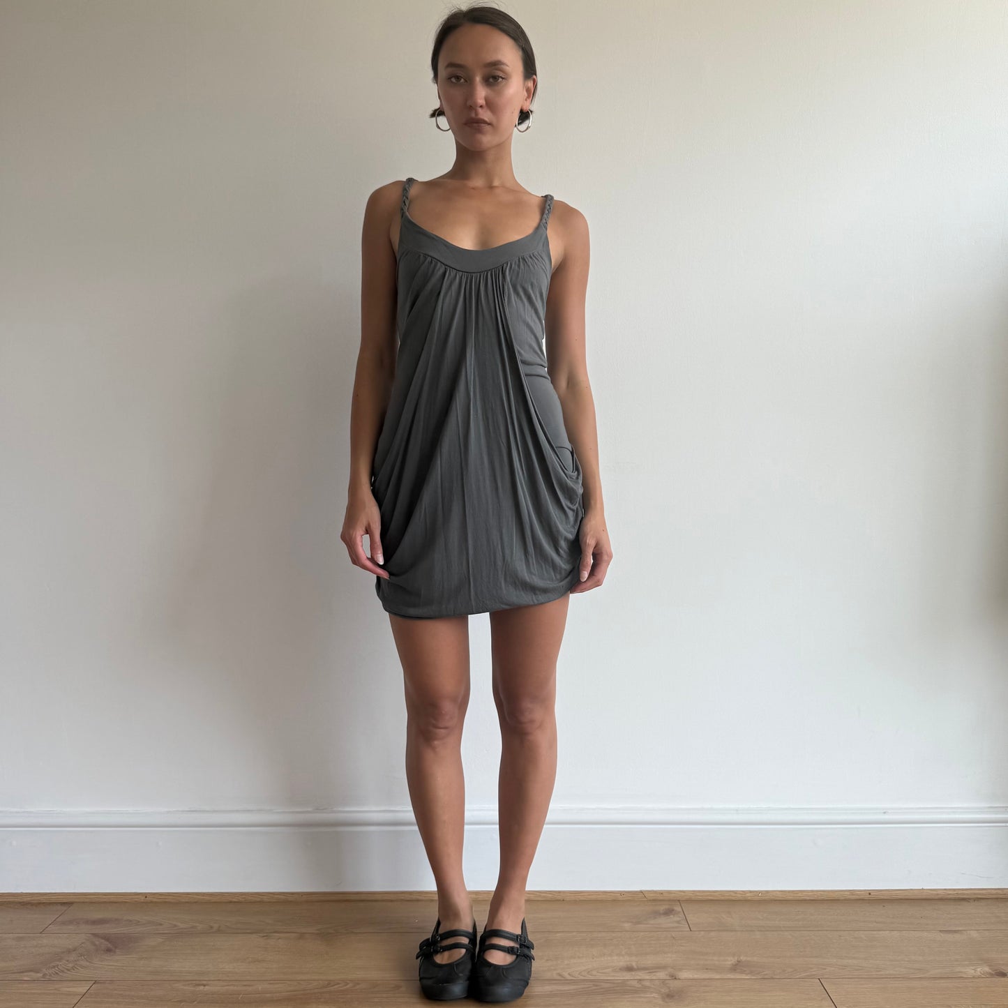 Grey bubble hem dress - Size S