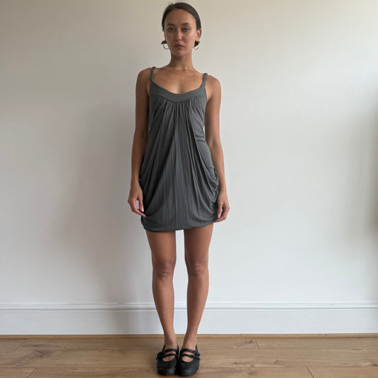 Grey bubble hem dress - Size S