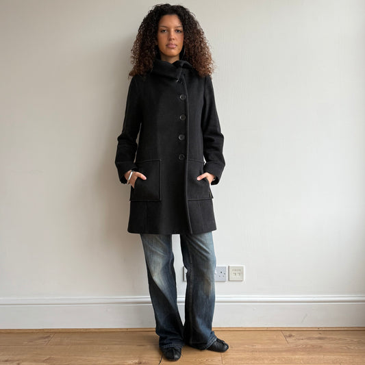 Cop Copine black wool coat - Size S/M