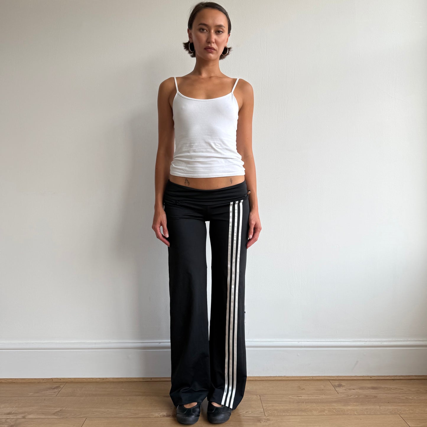 Adidas striped flared bead yoga pants- Size S
