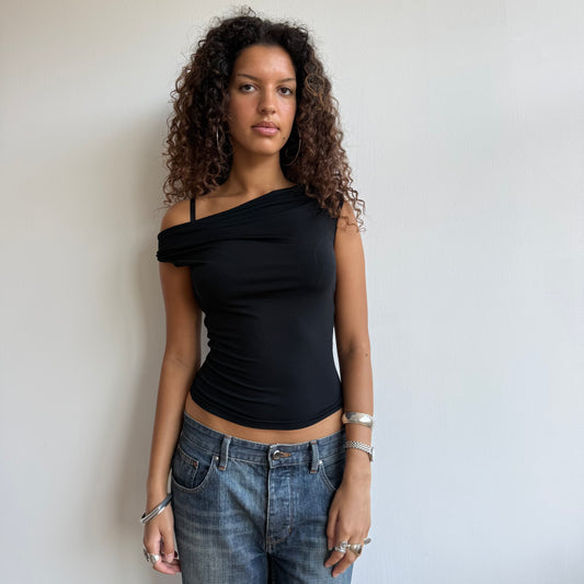 Black slinky 3-way top - Size S