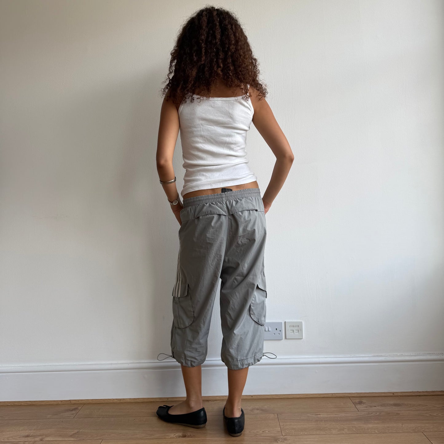 Grey Adidas capris - Size M