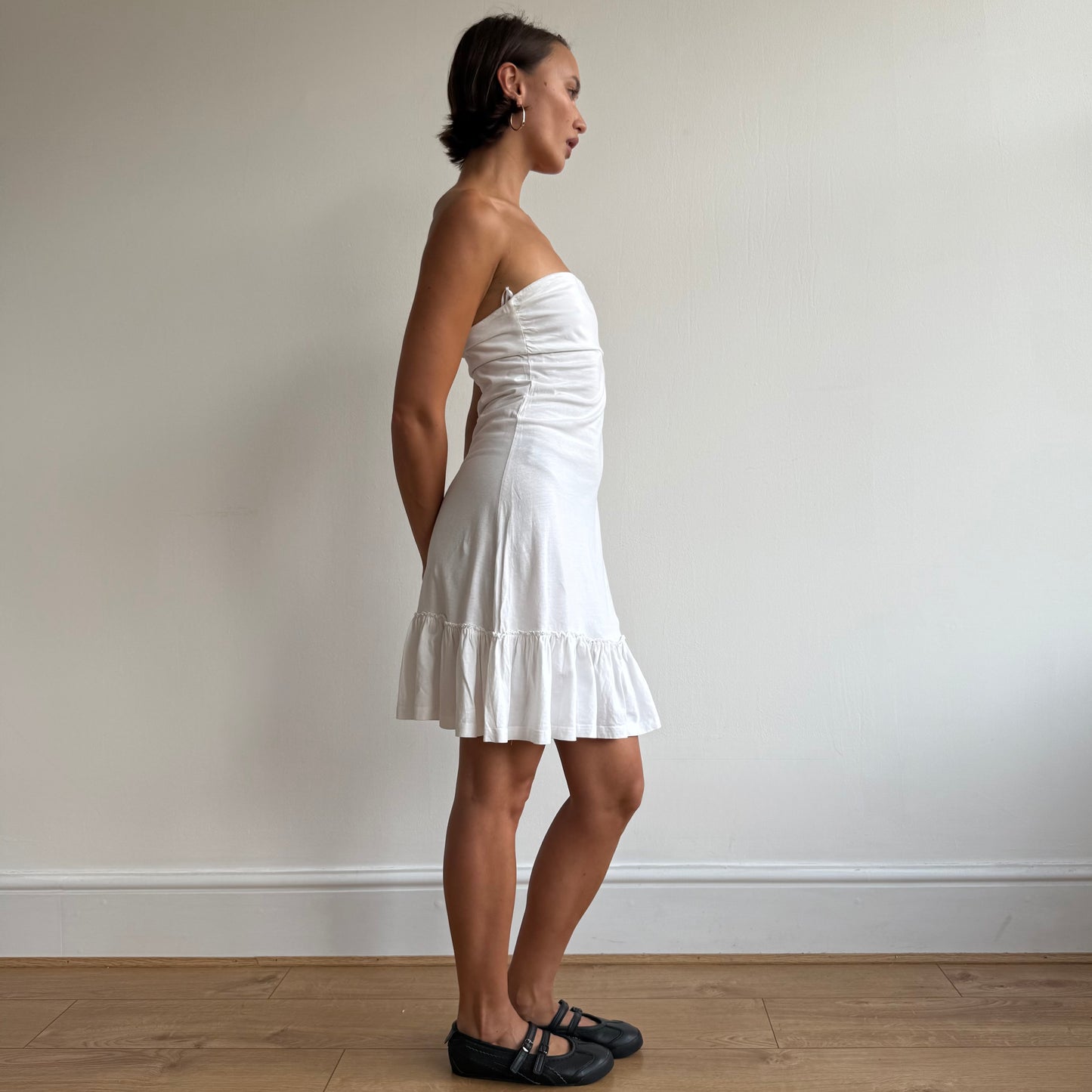 White bandeau midi dress - Size S
