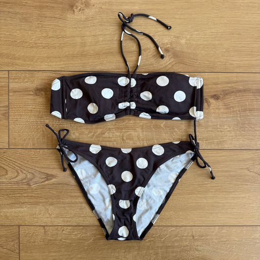 Brown polka dot bikini - Size S