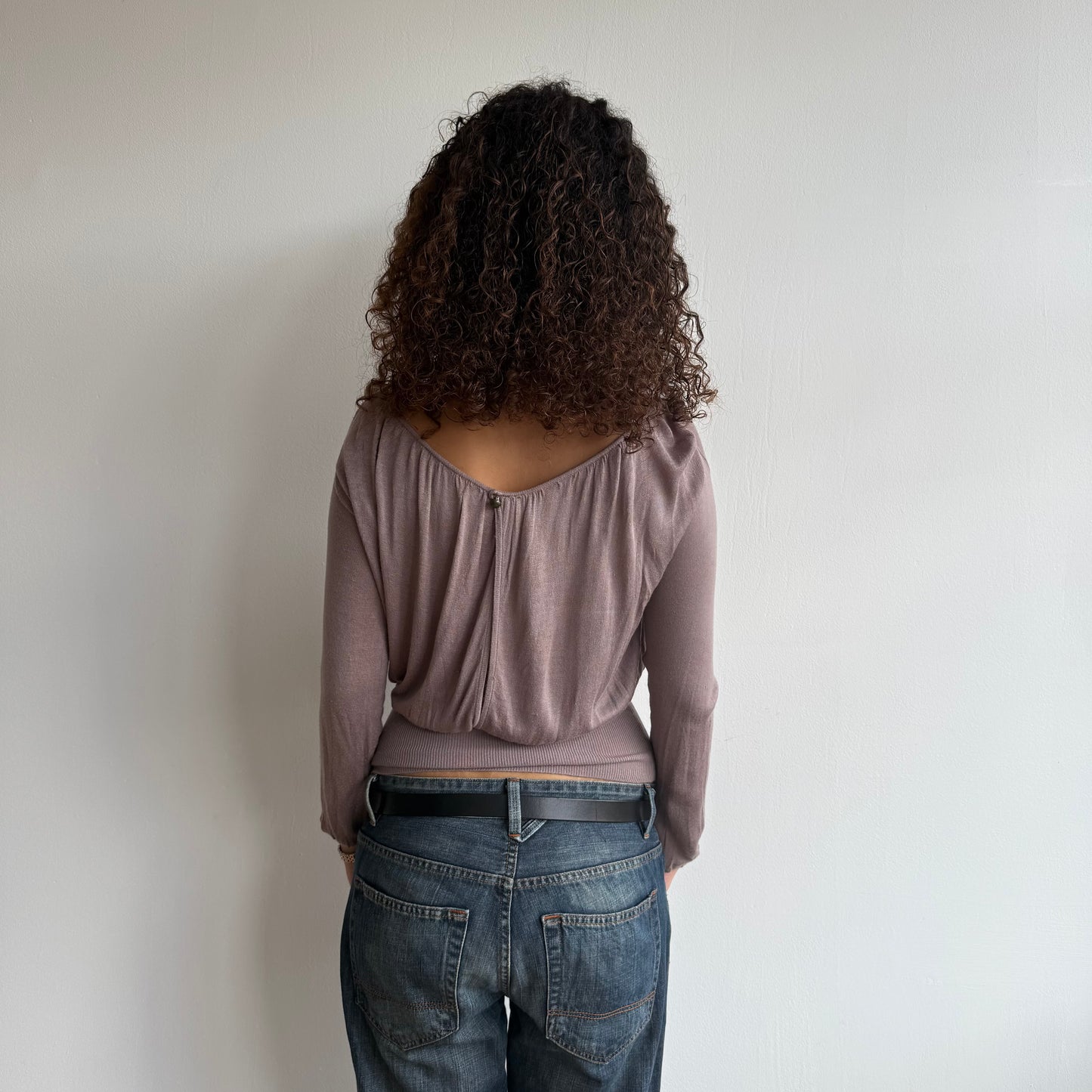 Taupe keyhole knit - Size M