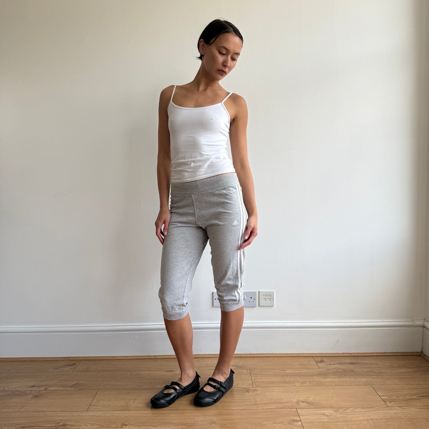 Grey Adidas sporty capris - Size S