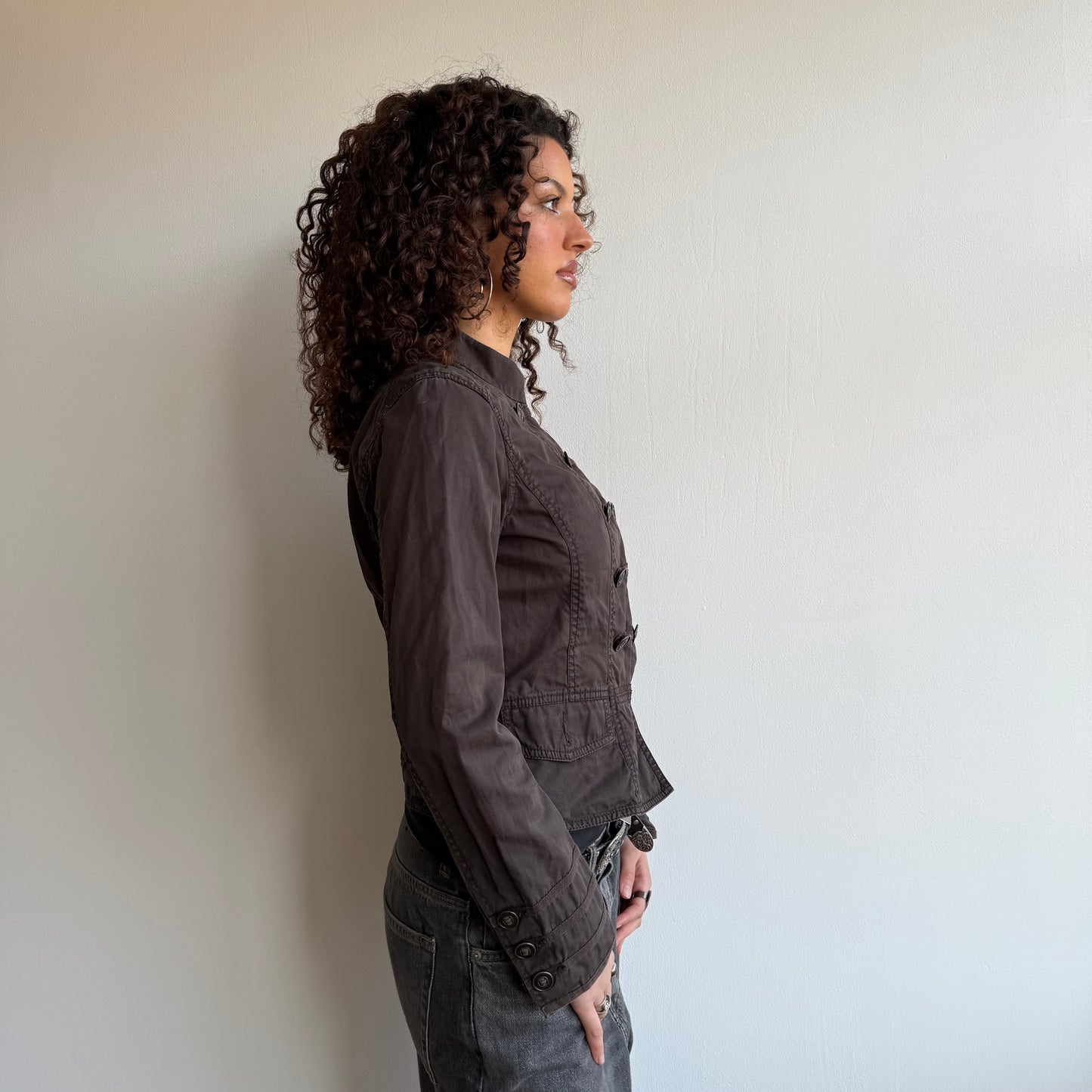 Brown military jacket - Size S