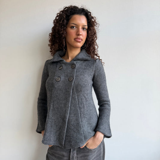 Grey knit pea jumper - Size M