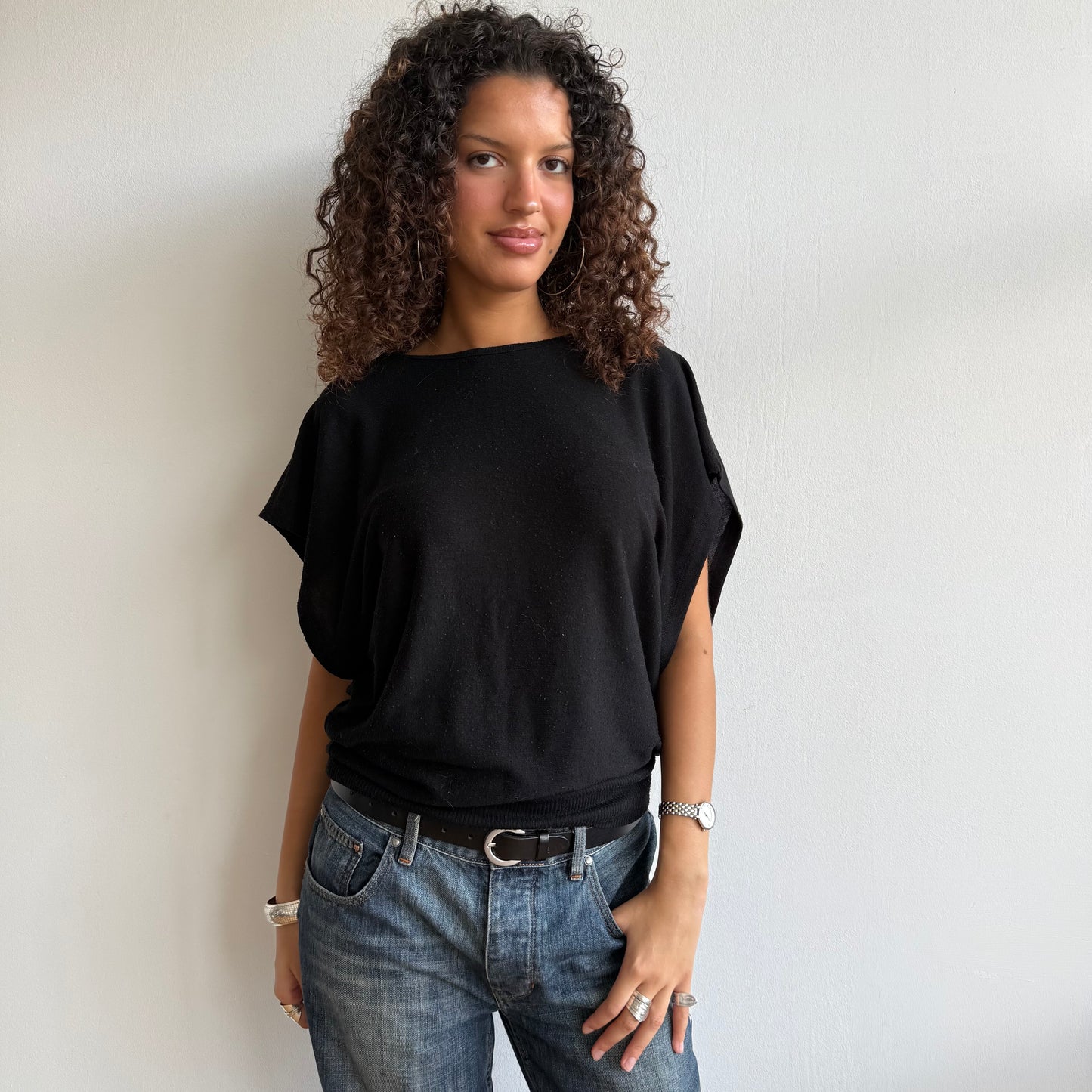 Black slouchy knit - Size M