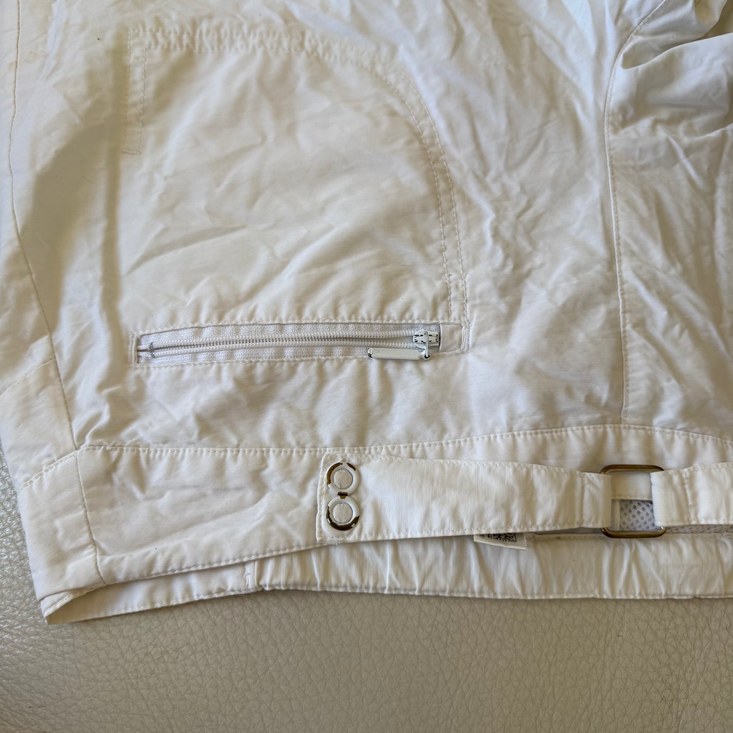 White Adidas belt capris - Size S + M + L
