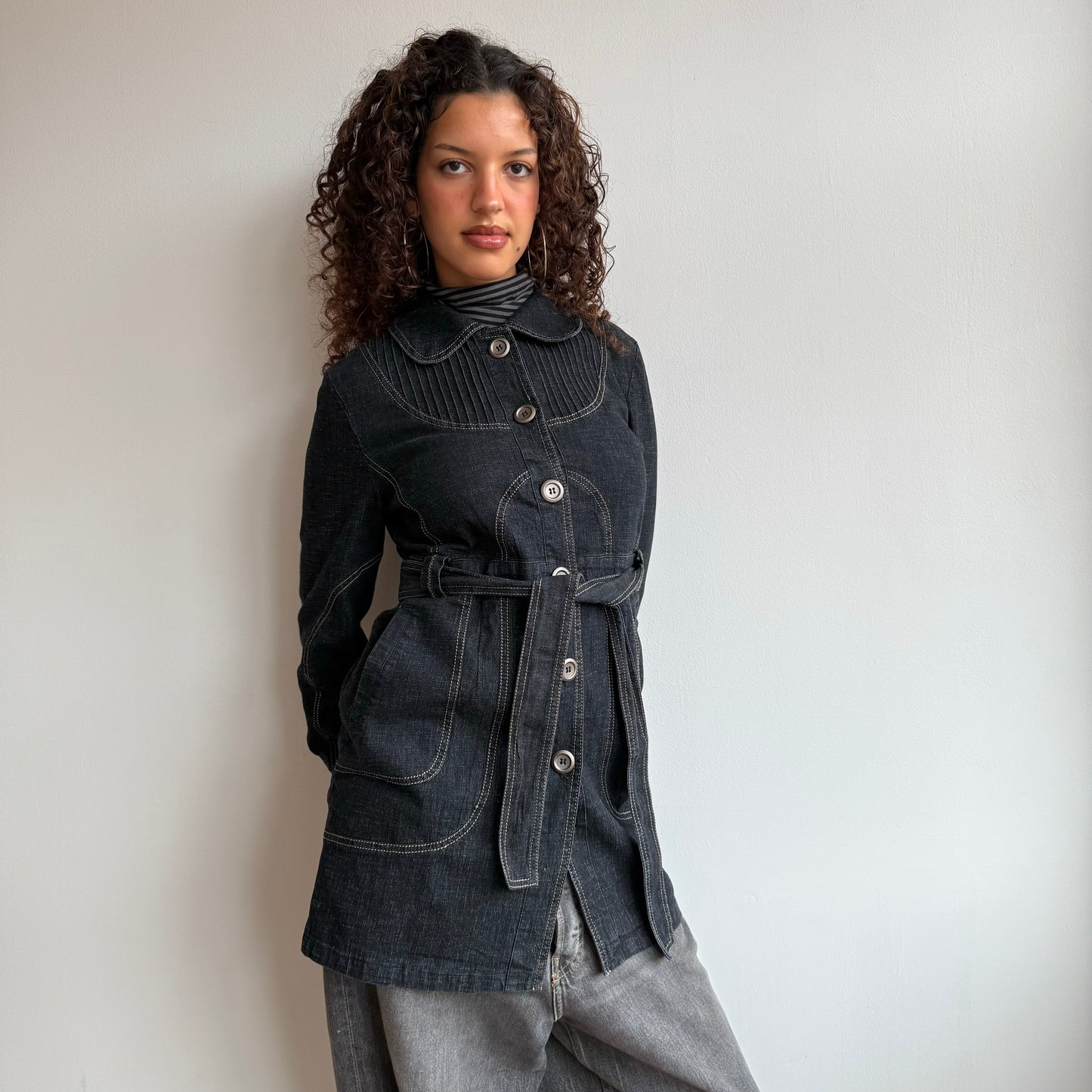 Denim peacoat trench - Size S