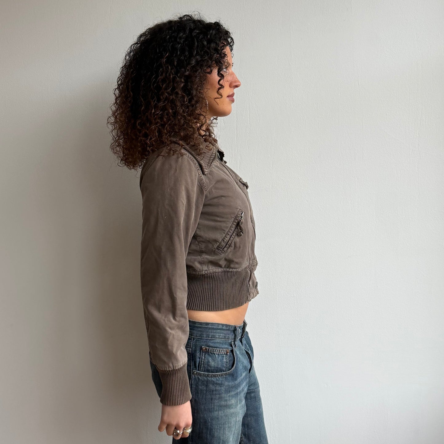 Brown cargo bomber - Size S/M
