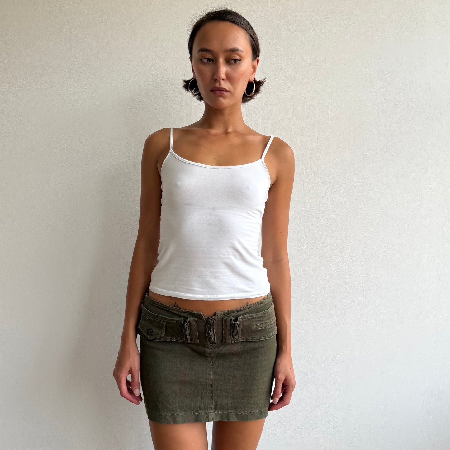 Khaki Morgan mini skirt - Size S