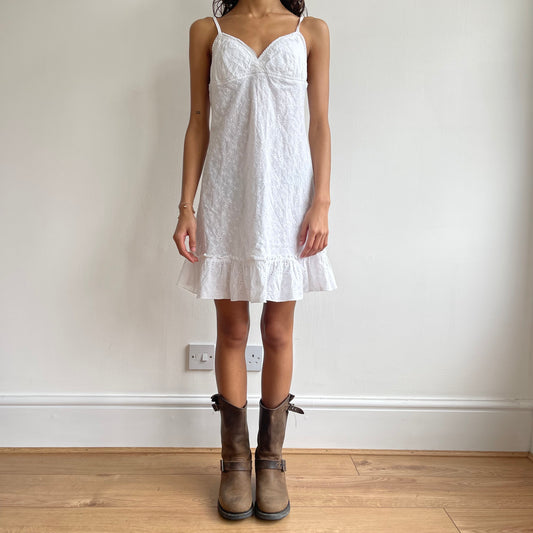 White broderie cami dress - Size S/M