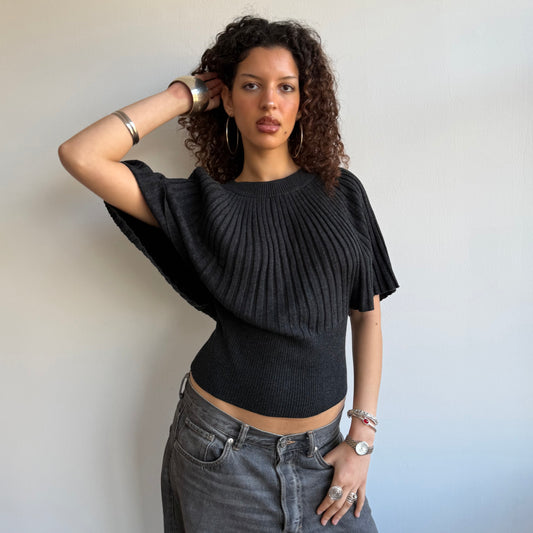 Grey batwing knit - Size S