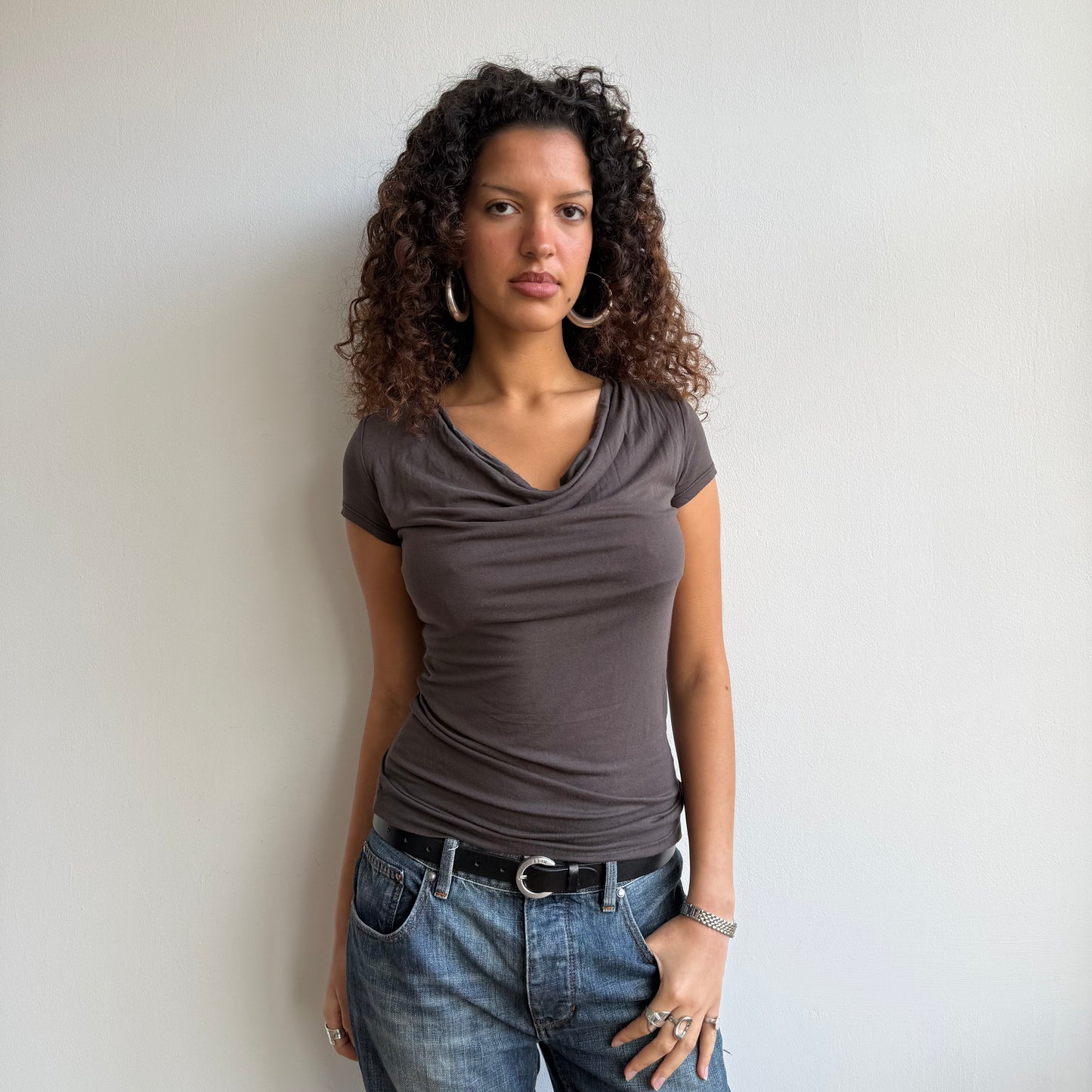 Brown slouchy tshirt - Size S/M