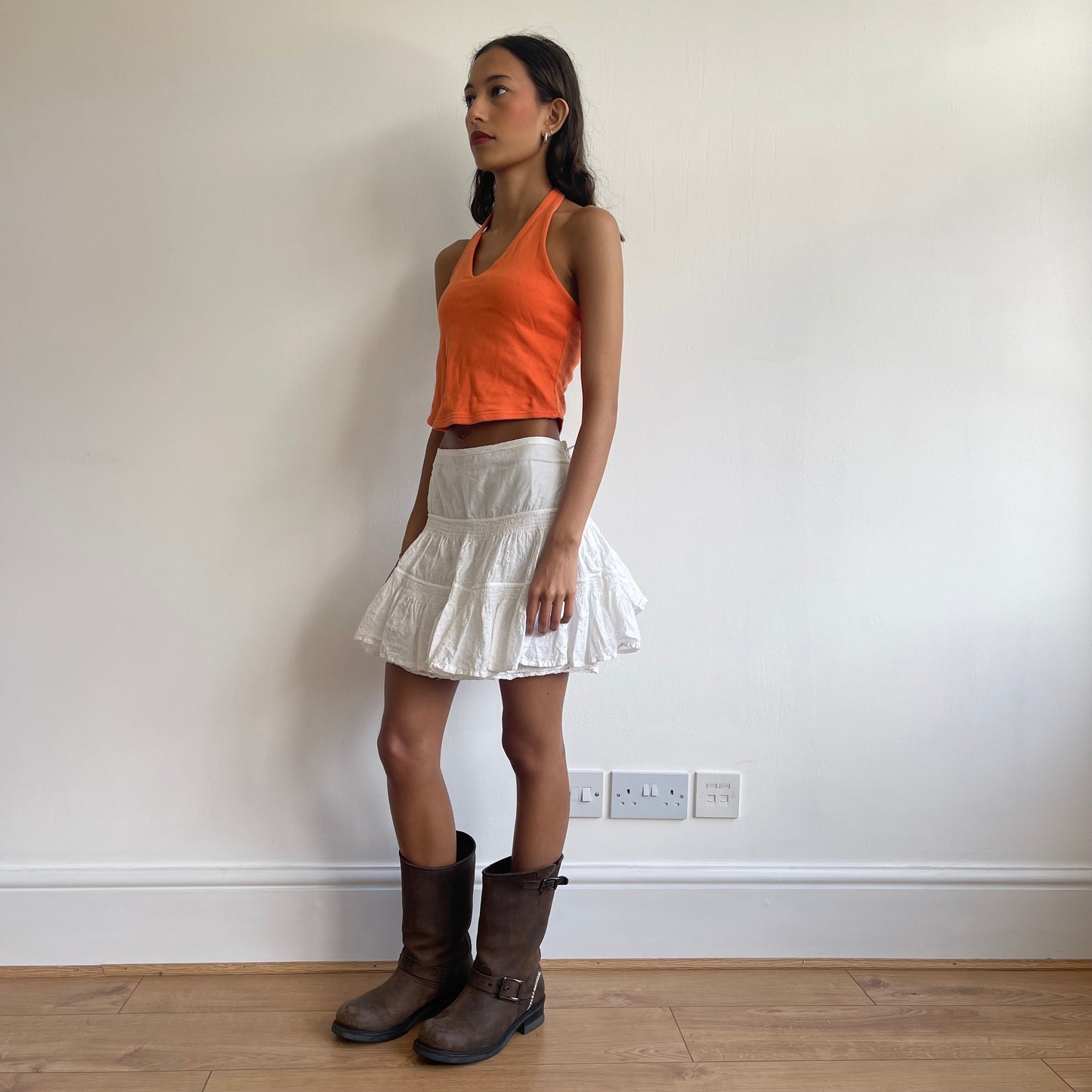 Orange halterneck - Size S