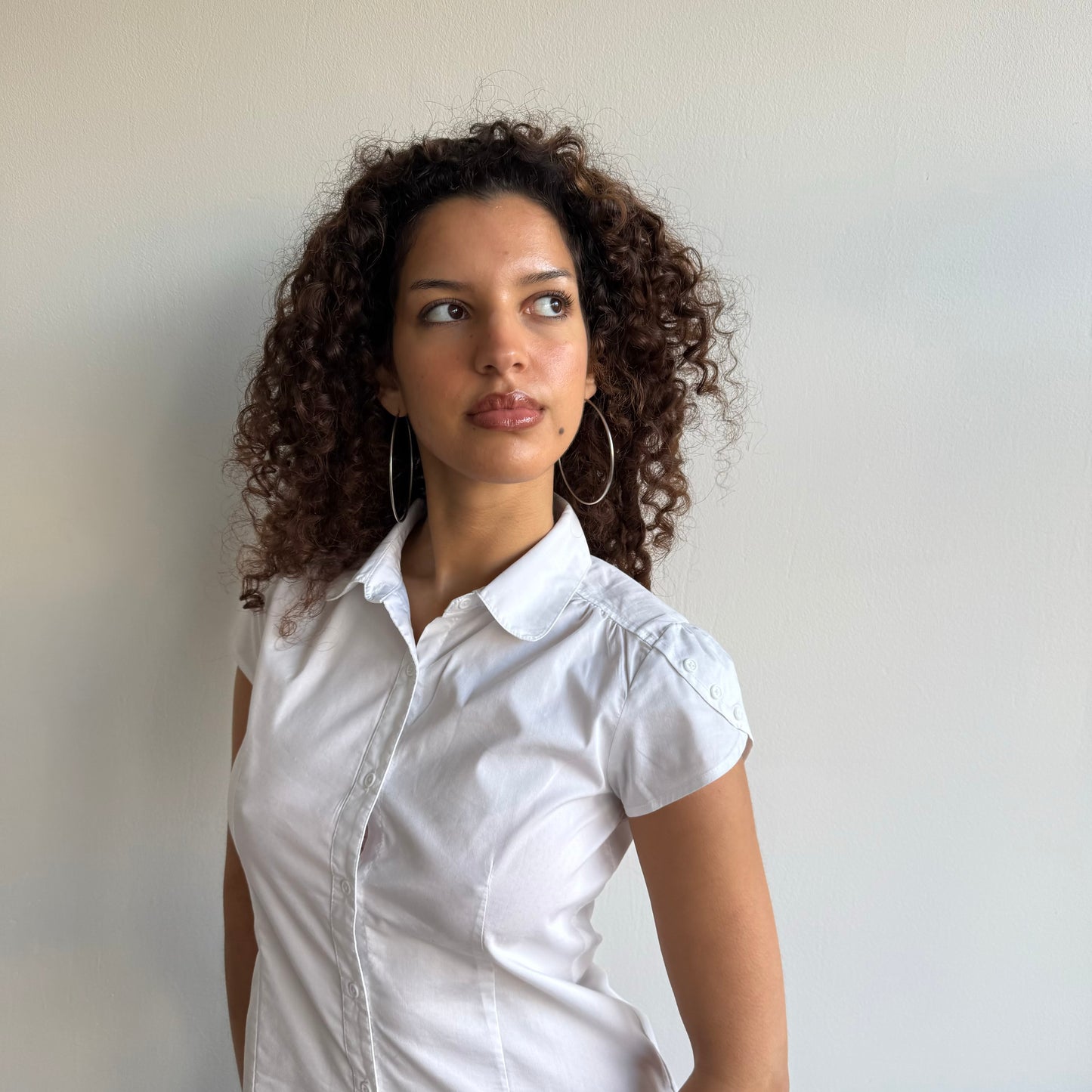 Short sleeve white shirt - Size S