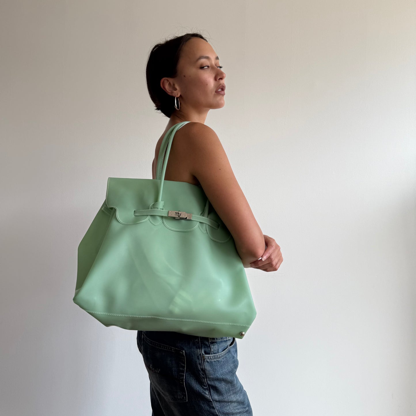Mint jelly ‘firkin’ bag - One Size