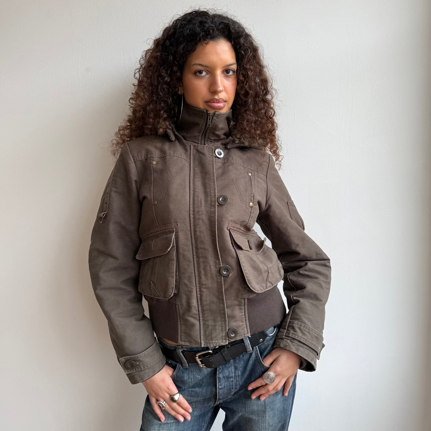 Brown bomber jacket - Size M