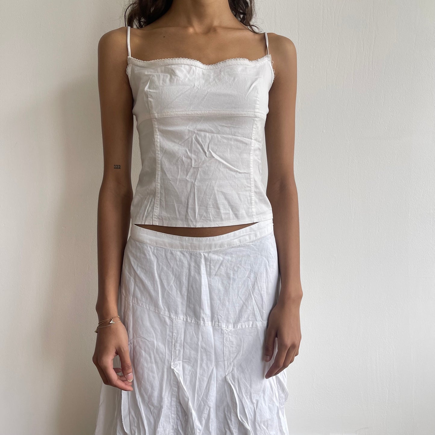 White milkmaid top - Size S/M