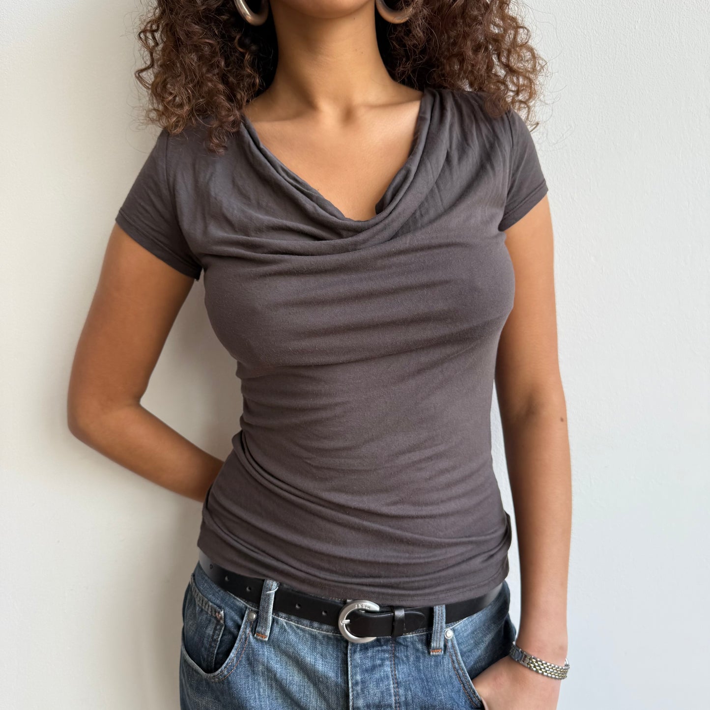 Brown slouchy tshirt - Size S/M