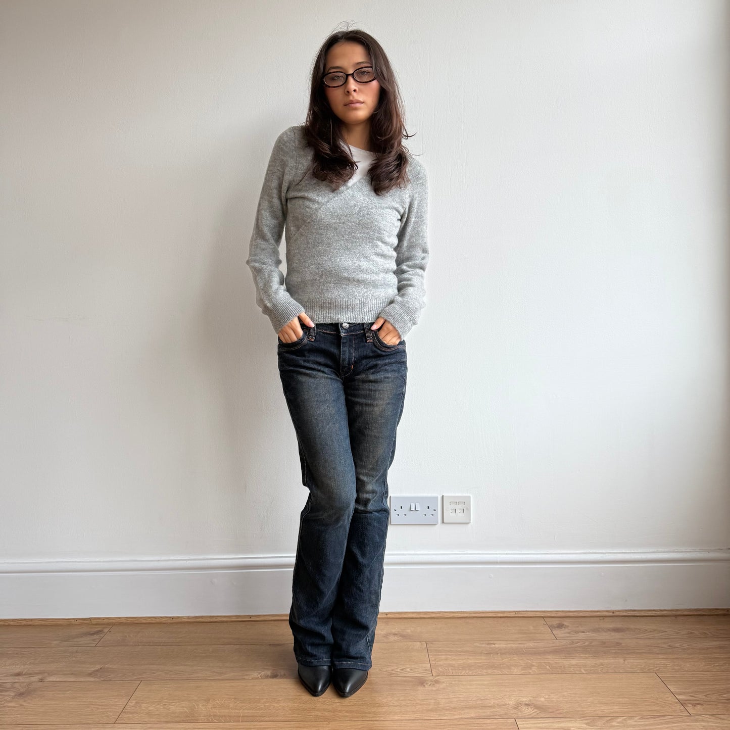 Grey ballet wrap knit - Size S/M