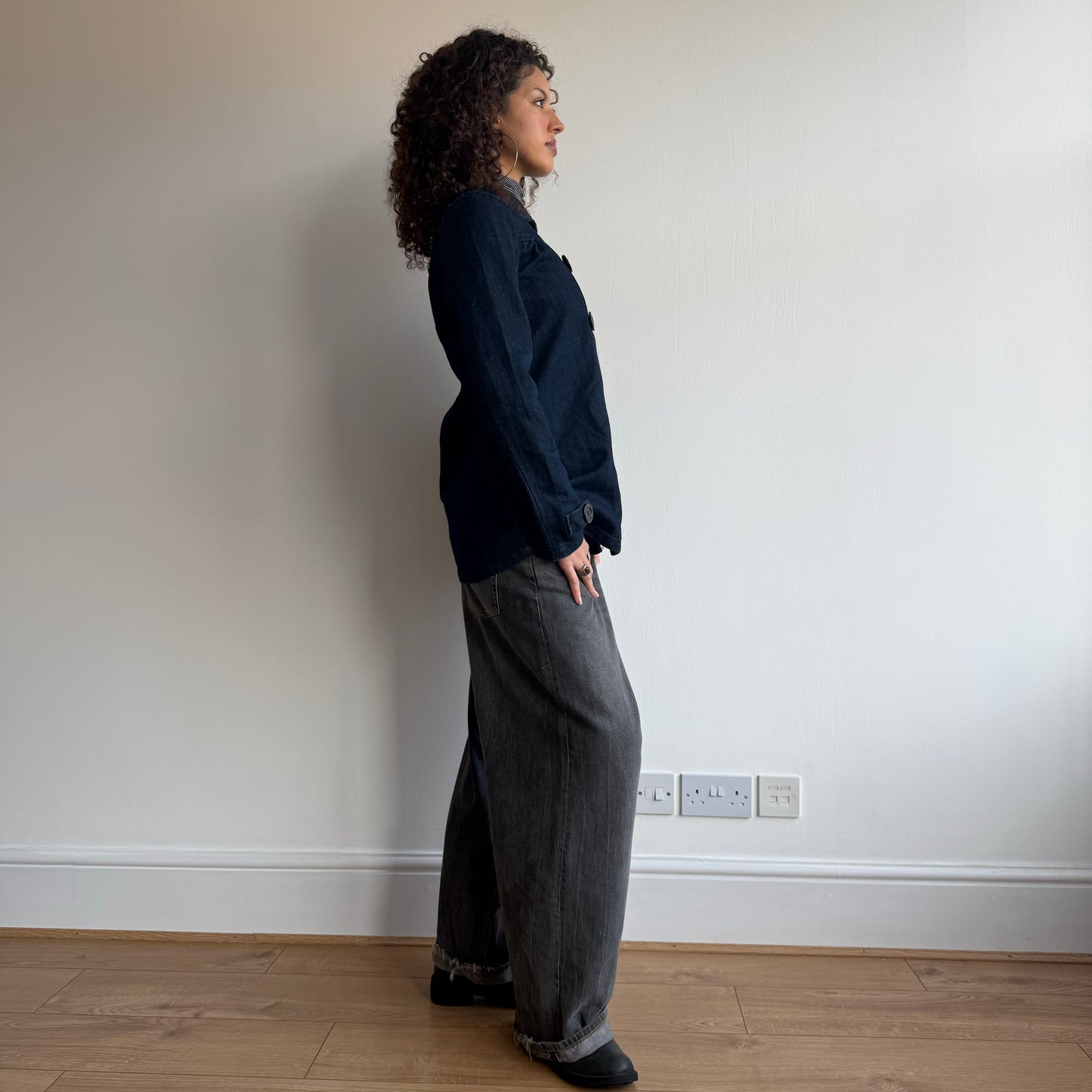 Dark denim peacoat - Size S