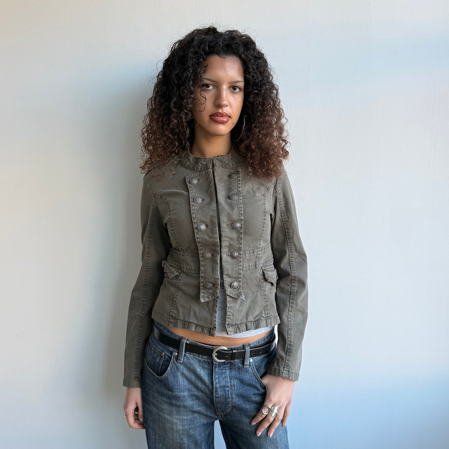 Khaki military jacket - Size S
